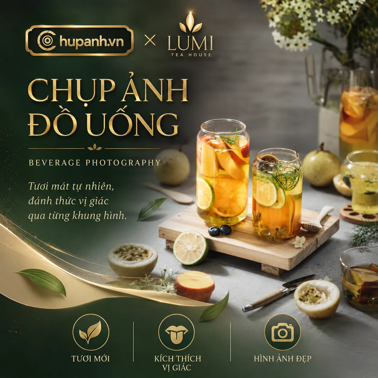 chụp ảnh đồ uống Lumi Tea House