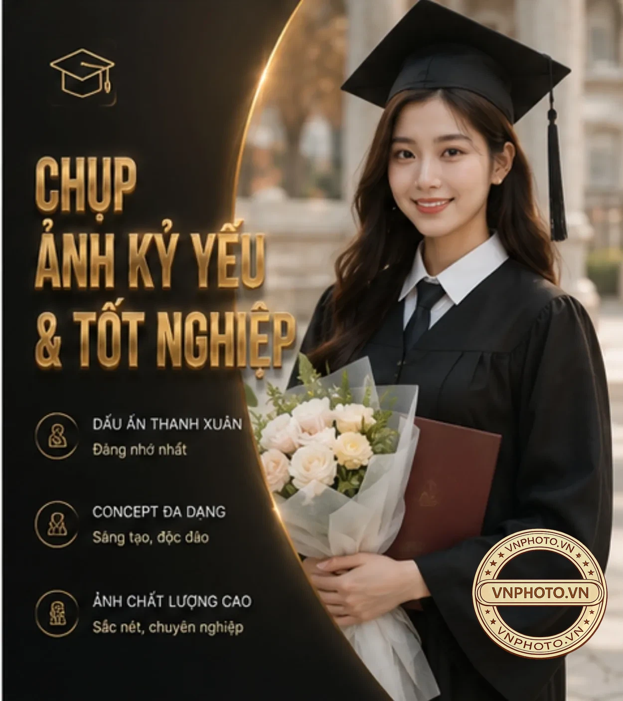 Chụp ảnh kỷ yếu và tốt nghiệp