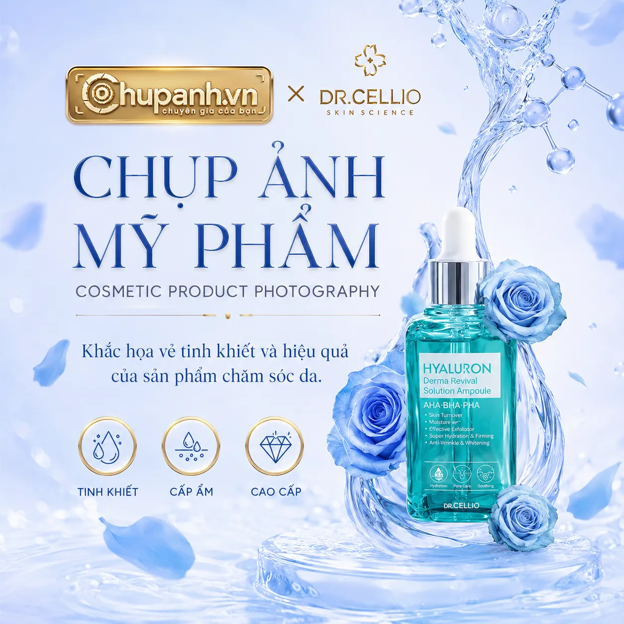 chụp ảnh mỹ phẩm Dr Cellio
