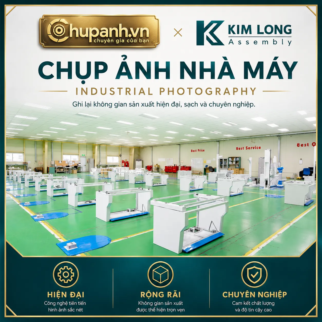 chụp ảnh nhà máy Kim Long Assembly