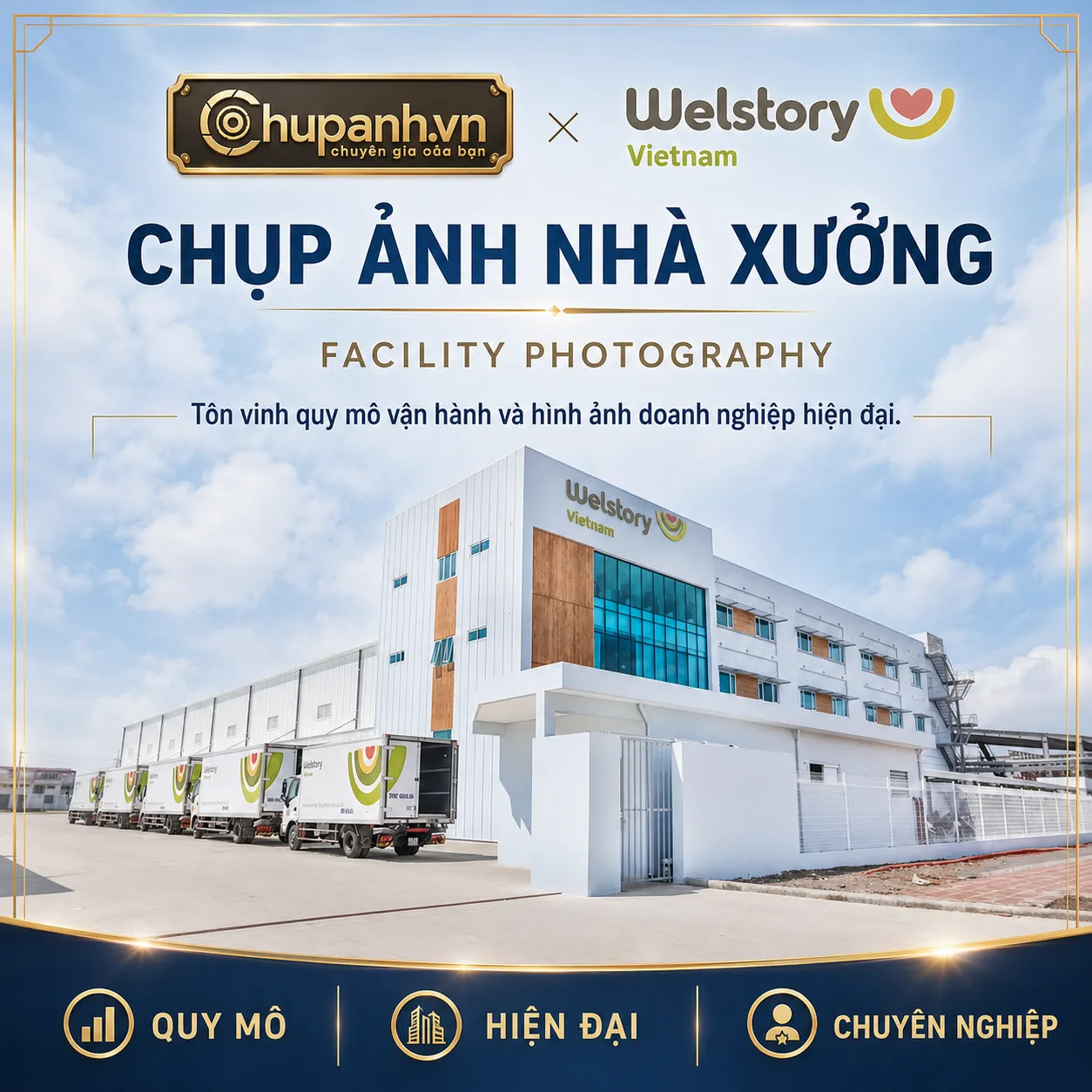 chụp ảnh nhà xưởng Welstory Vietnam