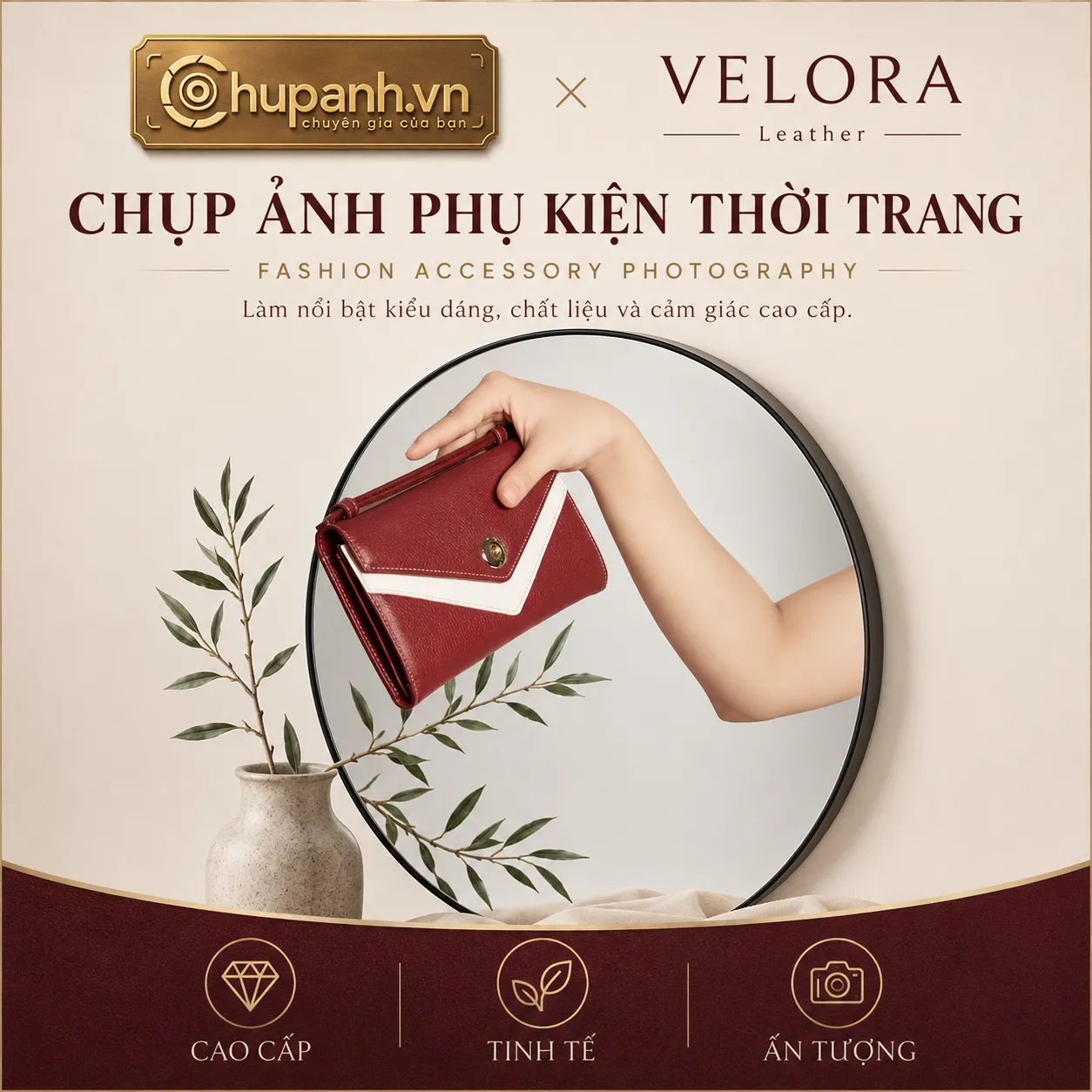 chụp ảnh phụ kiện thời trang Velora Leather