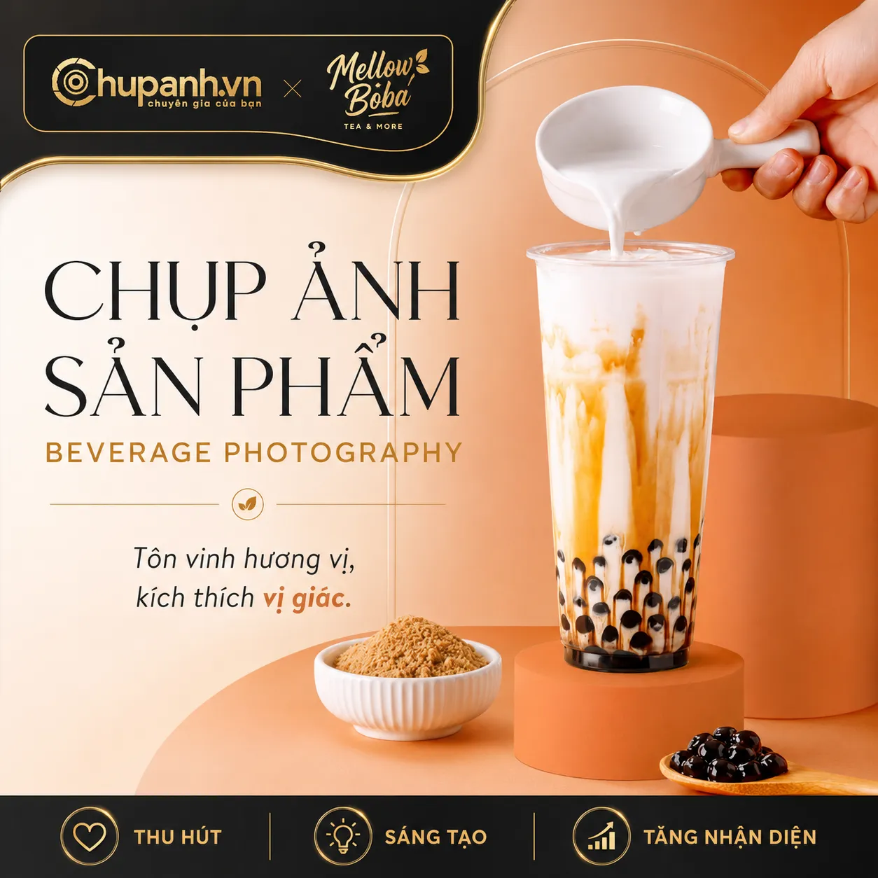 chụp ảnh sản phẩm Mellow Boba