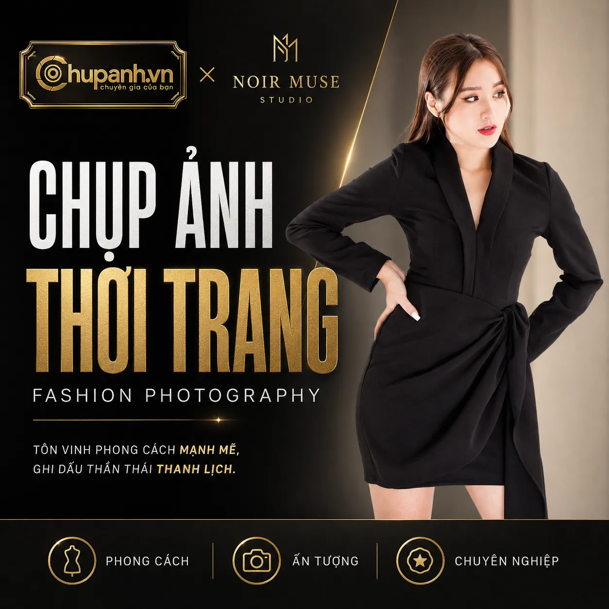 chụp ảnh thời trang Noir Muse Studio