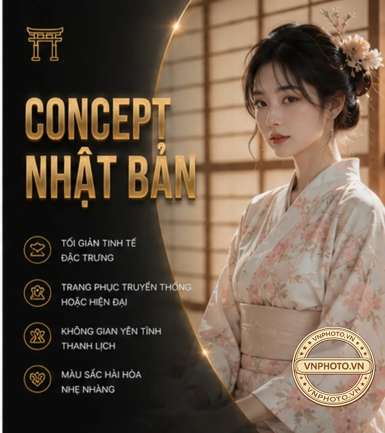 Chụp ảnh concept Nhật Bản